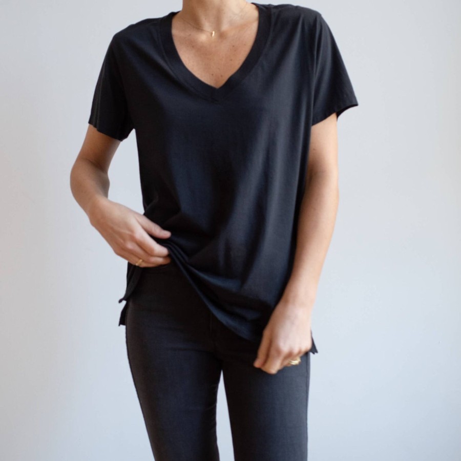 Womenswear AYR Tees | The Vito Black