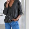 Womenswear AYR Tops | The Cozy Up Cardi Charcoal Heather