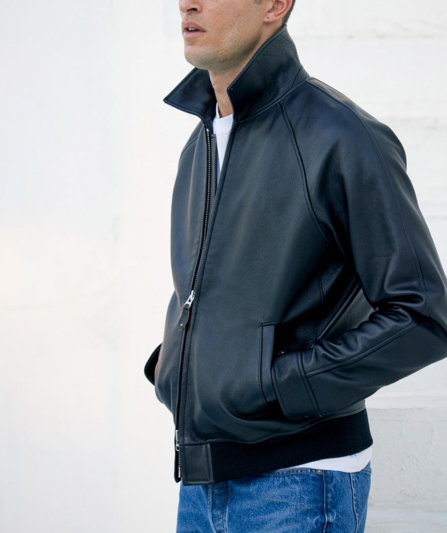 Menswear AYR Jackets | The Baby Grand Vintage Black