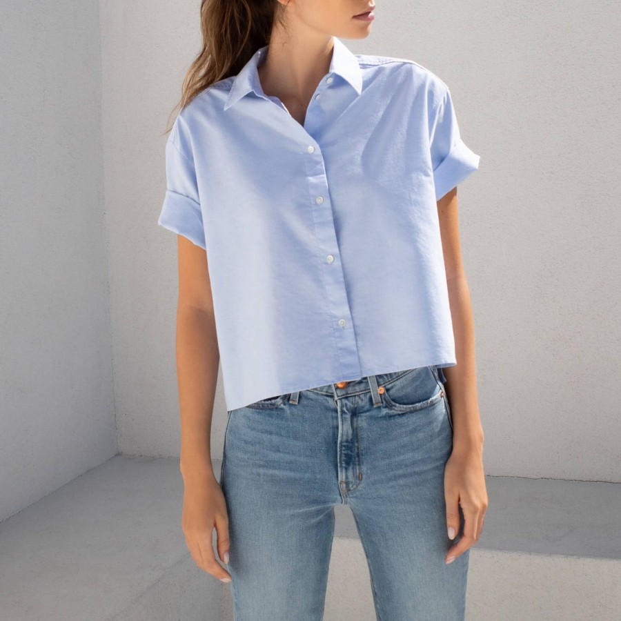 Womenswear AYR Tops | The Book Club (Final Sale) Oxford Blue