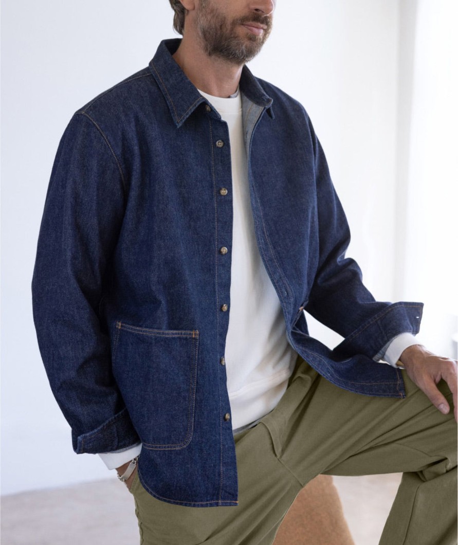 Menswear AYR Tops | The Dive Indigo Selvedge